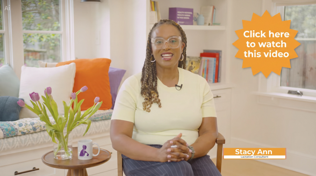 Stacy-Ann Louie sitting down to talk about the breastfeeding journey.