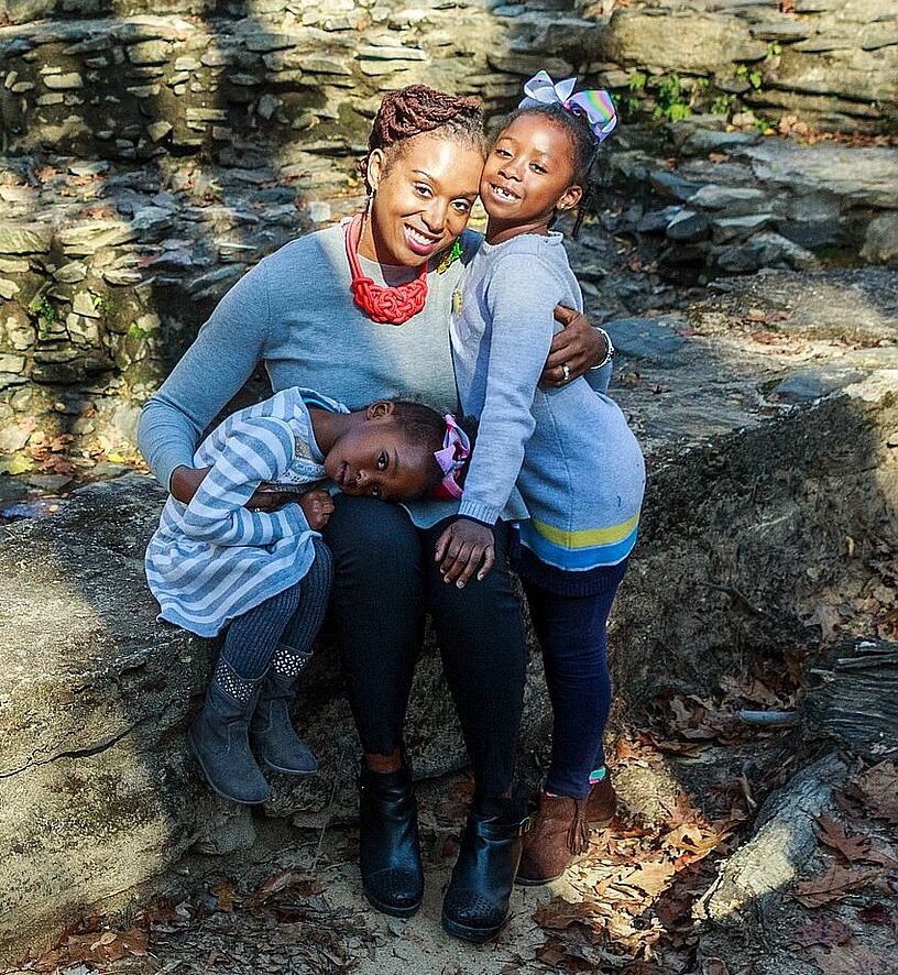 Stacy-Ann with two of her daughters